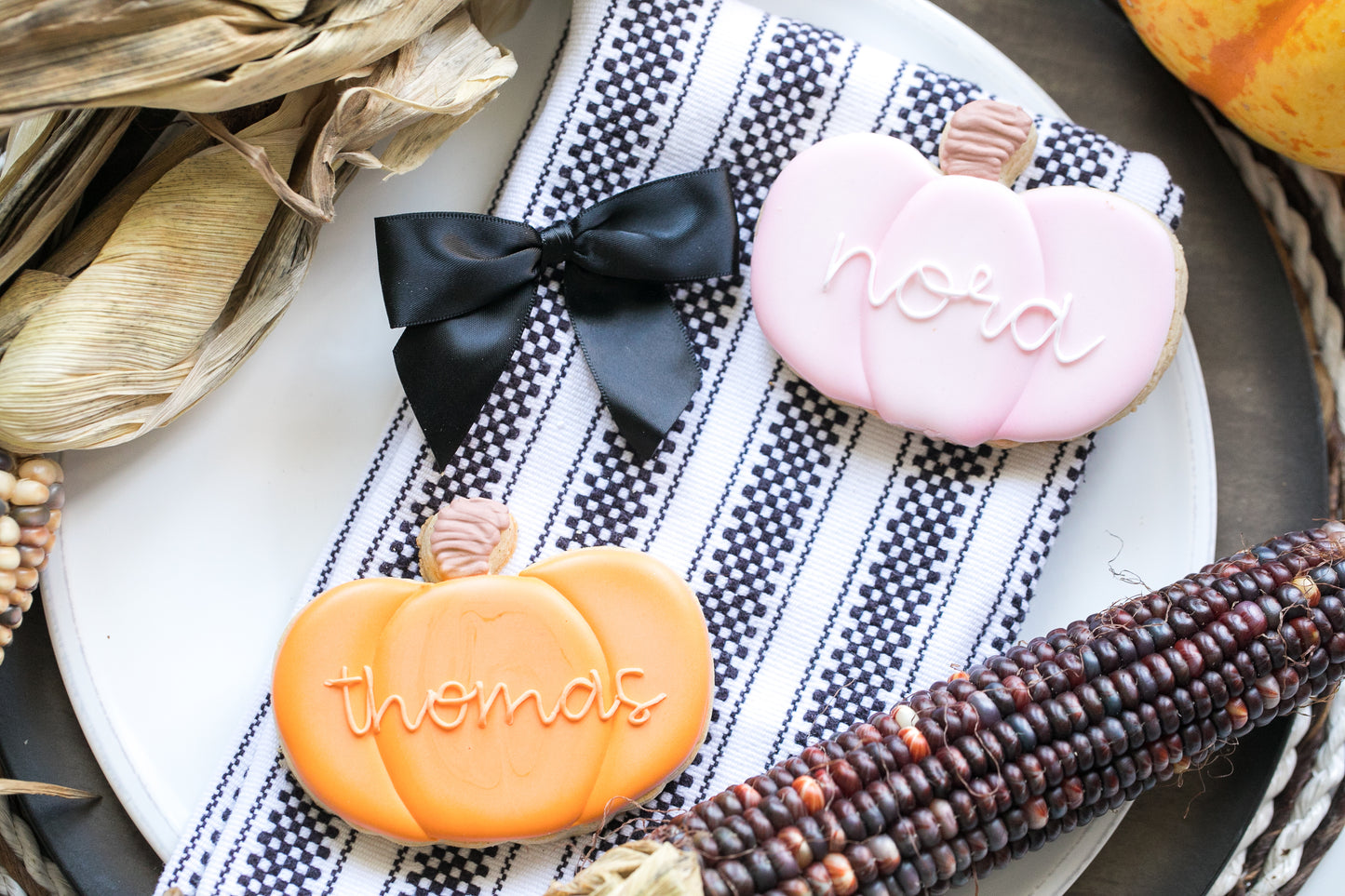 Personalized Pumpkin Cookie