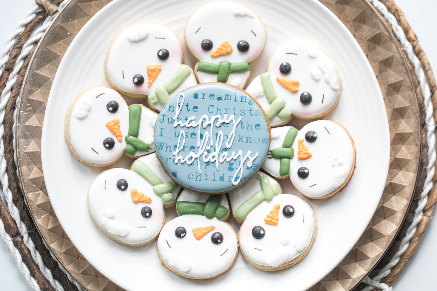 Snowman 'Happy Holidays' Platter
