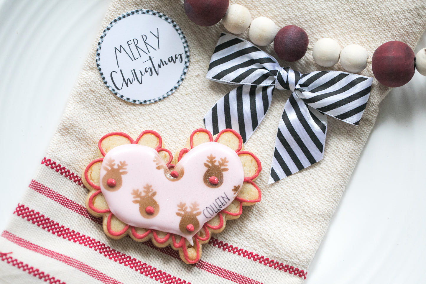 Personalized Reindeer Heart