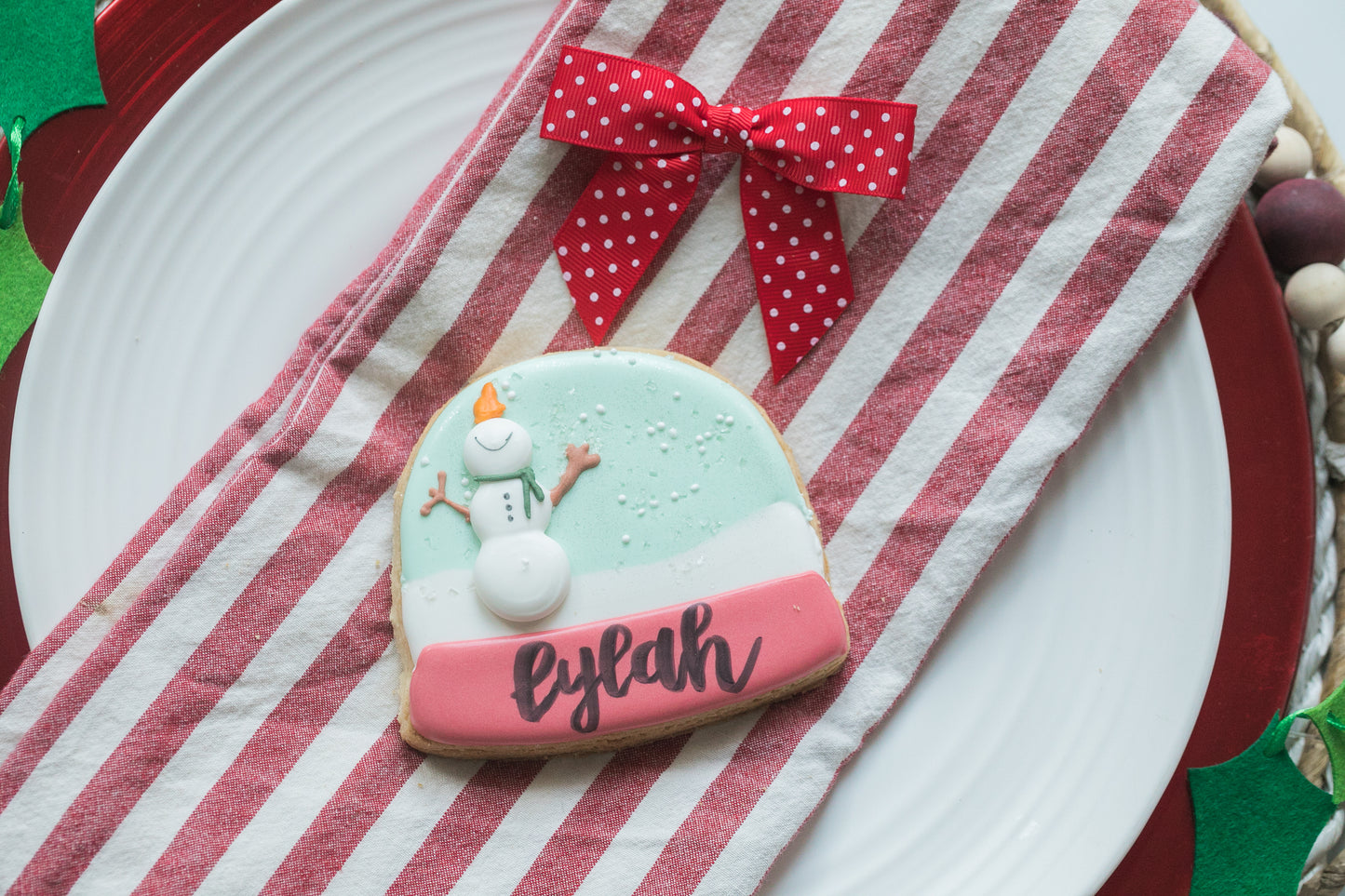 Personalized Snow Globe Cookie