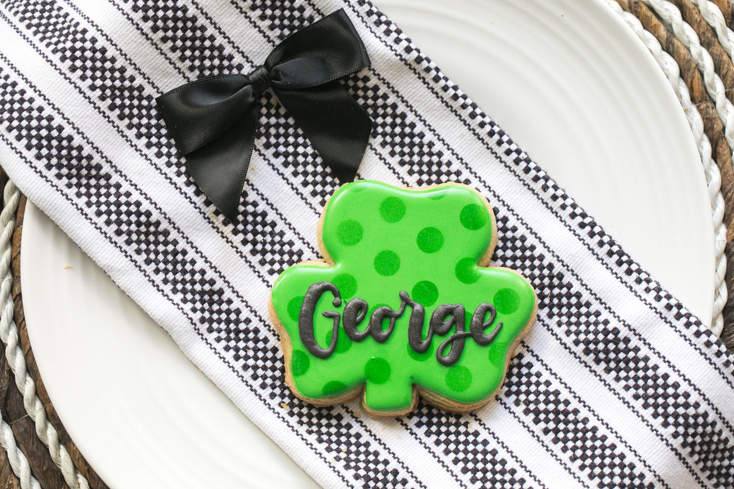 Dark Green Personalized Clover