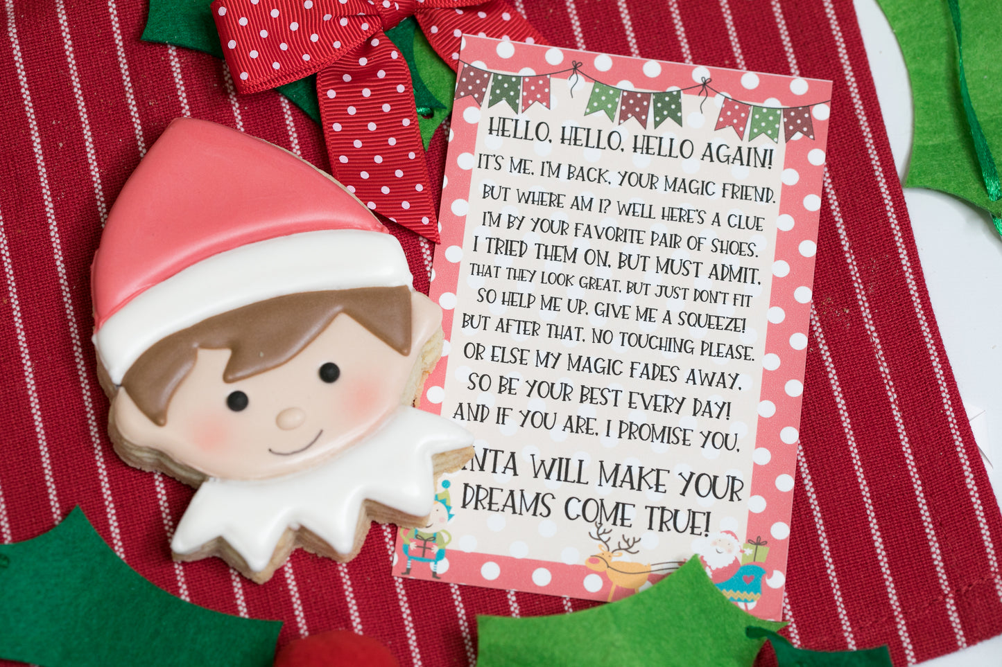 Elf Cookie and Card