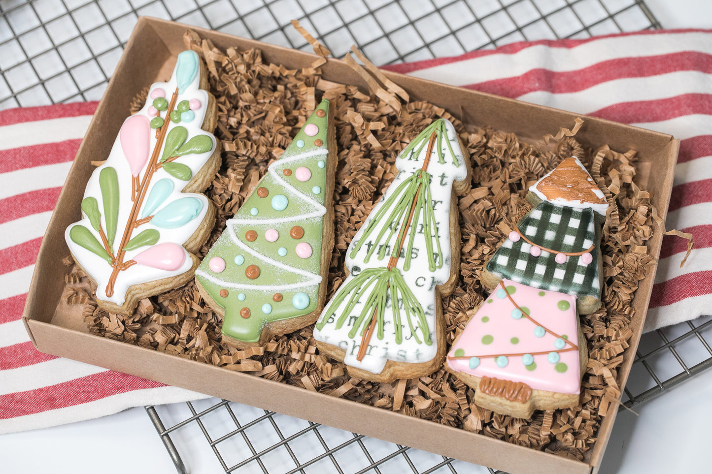 4 Piece Funky Christmas Tree Box