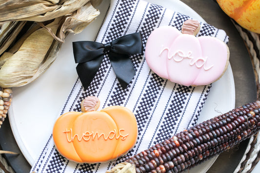 Personalized Pumpkin Cookie