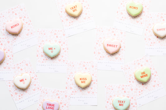 One Dozen Heart Cookie Cards